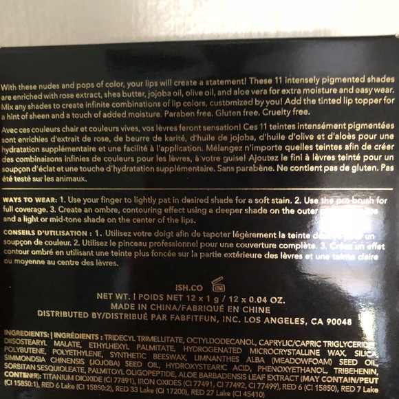 (SOLD) ISH Lip Statement Palette NIB - Picture 3 of 3